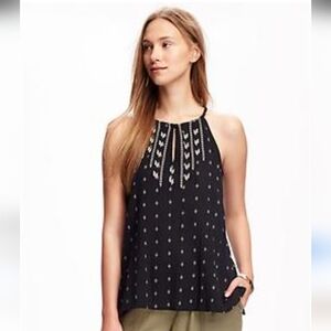 Old Navy High-Neck Gauze Top Size-XL